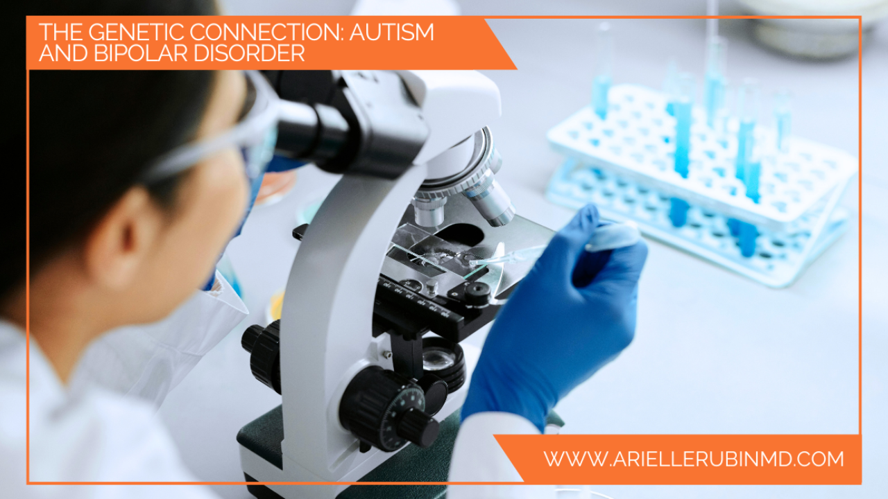 scientist researching genes in a lab with a microscope