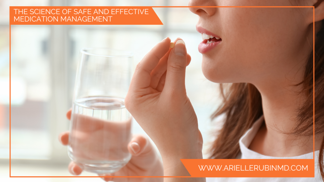 young girl taking prescribed medication